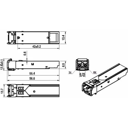 Модуль SFP+ CWDM оптический, дальность до 10км (10dB), 1470нм — фото 3