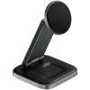 SATECHI 3-in-1 Foldable Qi2 Wireless Charging Stand (Space Gray) with Type A,C,G plugs — фото 2