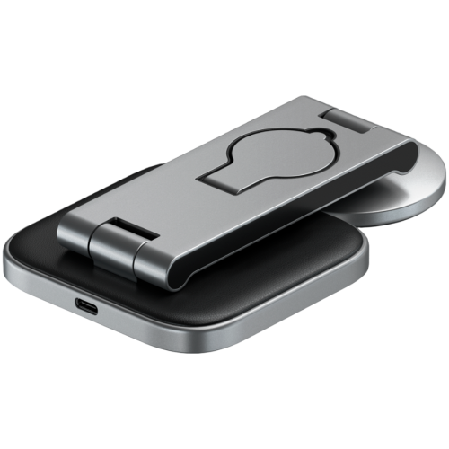 SATECHI 3-in-1 Foldable Qi2 Wireless Charging Stand (Space Gray) with Type A,C,G plugs — фото 3
