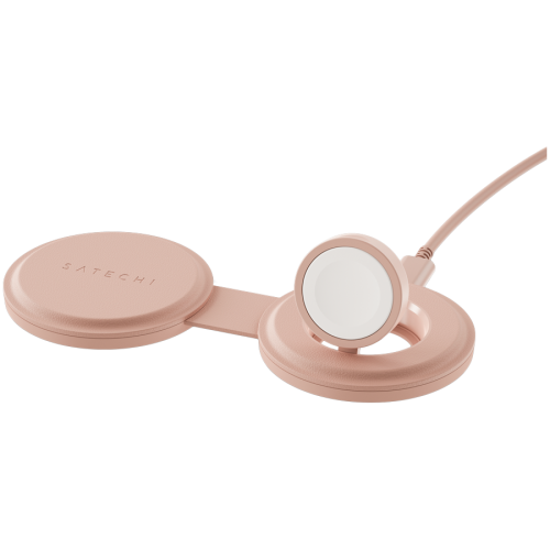 SATECHI OntheGo 2-in-1 Wireless Charger (Desert Rose) — фото 3