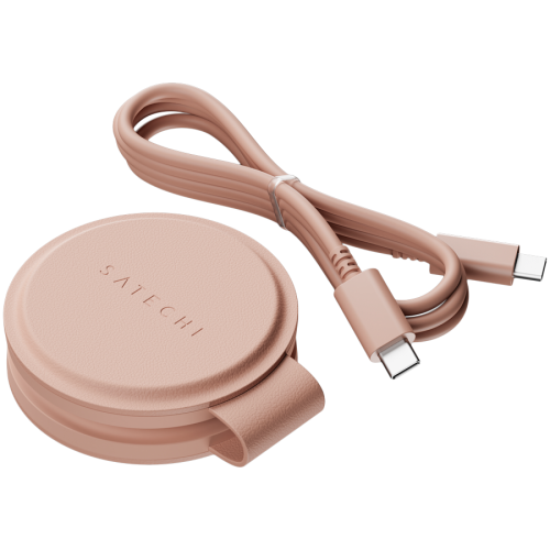 SATECHI OntheGo 2-in-1 Wireless Charger (Desert Rose) — фото 5