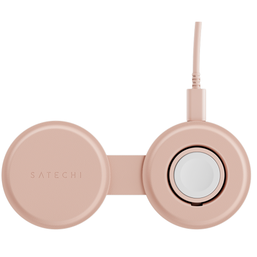 SATECHI OntheGo 2-in-1 Wireless Charger (Desert Rose) — фото 2