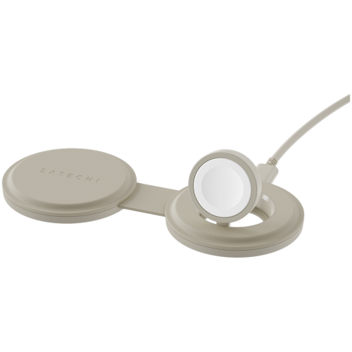 SATECHI OntheGo 2-in-1 Wireless Charger (Sand) — фото 4