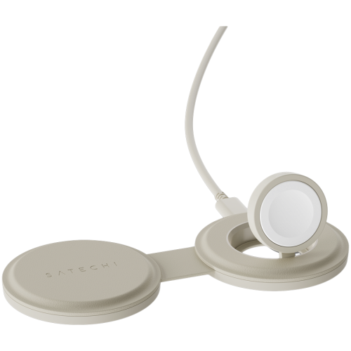 SATECHI OntheGo 2-in-1 Wireless Charger (Sand) — фото 5