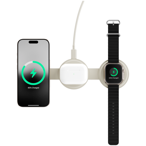 SATECHI OntheGo 3-in-1 Wireless Charger (Sand) — фото 4
