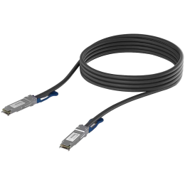 Ubiquiti UACC-DAC-QSFP28-1M QSFP28 direct attach cable with a 100 Gbps max data rate, compatible with QSFP28 and QSFP+ interfaces