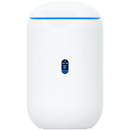 Ubiquiti UniFi UDR7 Dream Router 7 Desktop 10G Cloud Gateway with integrated WiFi 7, PoE switch, microSD storage, and full UniFi application support, 10G SFP+ and (1) 2.5 GbE RJ45 WAN port, 64 GB microSD