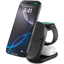 BELKIN 25w Qi2 3-IN-1 Foldable Charger, Black
