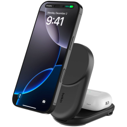 BELKIN 25w Qi2 2-IN-1 Foldable Charger, Black