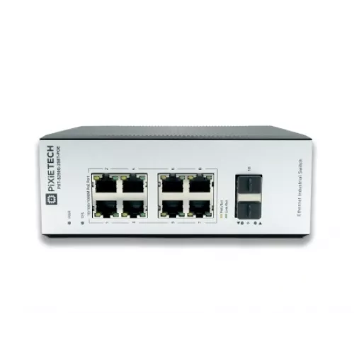 Управляемый промышленный POE коммутатор Pixietech PXT-S250G-2S8T-POE