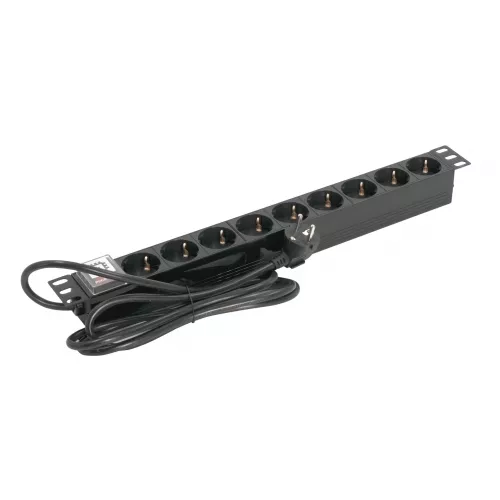 Блок электрических розеток на 9 гнезд Schuko