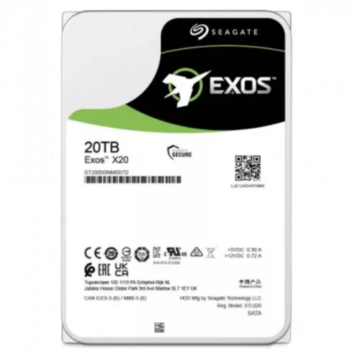 Жесткий диск HDD Seagate Exos X20 20TB SATA 7200 512e/4Kn 256MB