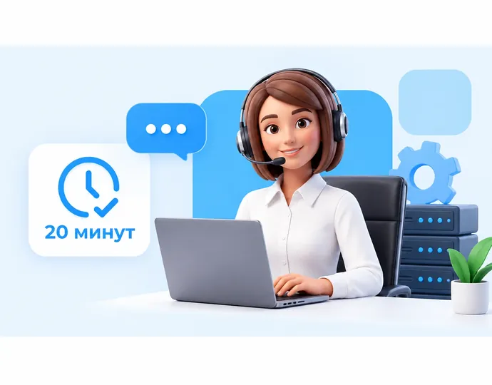 Менеджер LINK-UP отвечает клиенту — ответ в течение 20 минут